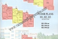 floor plan of the house of three floors
