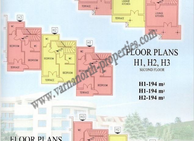 floor plan of the house of three floors